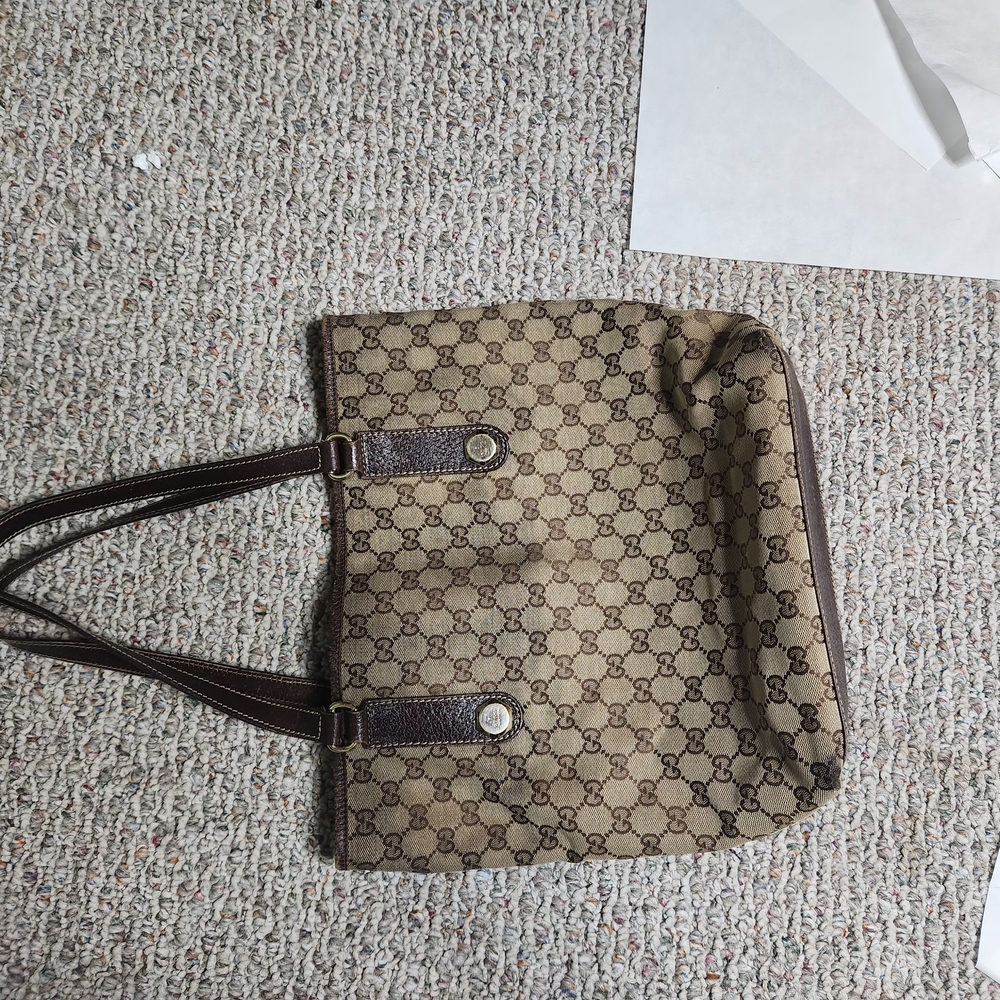 Gucci Brown Monogram Tote Bag
